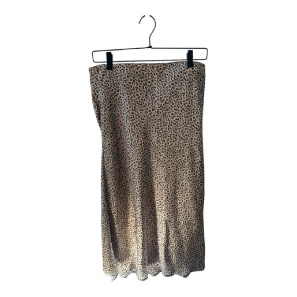 Leita Maxi Slip Skirt in Leopard Print size Small